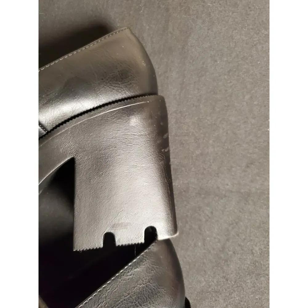 Madden Girl Black Chunky Platform Mary Jane Pumps Lug Sole Heel Womens Size 8.5